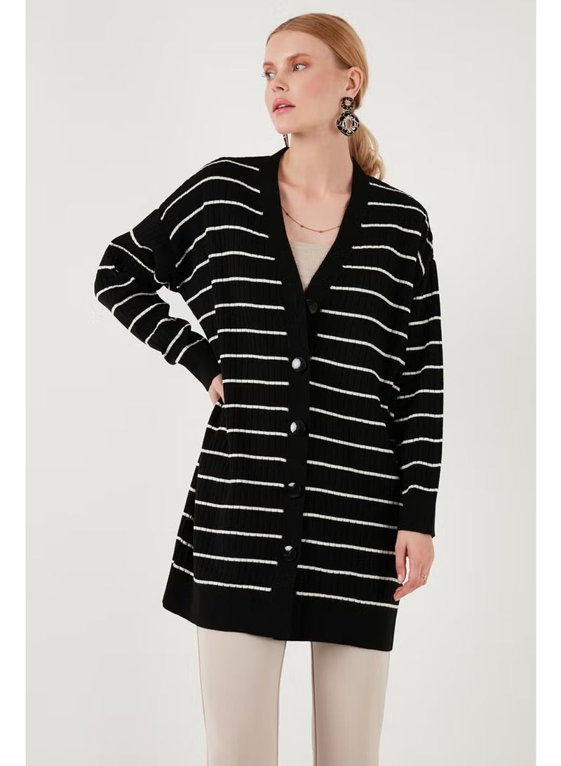 Lela V Neck Buttoned Knitted Cardigan Women's Cardigan 4616137 - Image 3